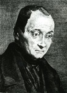 Auguste Comte, gravado por Felix Bracquemond, 1851 de Joseph Benoit Guichard